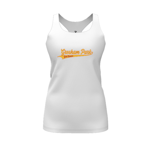 [FT0TRBWH-FYS-LOGO2] Decker Racerback Tank Top (Female Youth S, White, Logo 2)