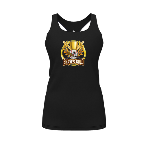 [FT0TRBBK-FYS-LOGO1] Decker Racerback Tank Top (Female Youth S, Black, Logo 1)