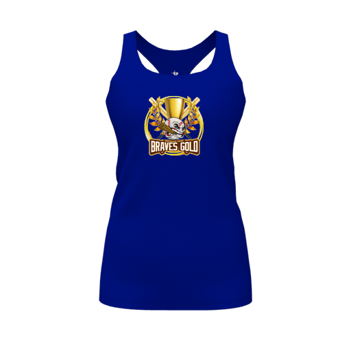 [CUS-DFW-RCBK-PER-RYL-FYS-LOGO1] Racerback Tank Top (Female Youth S, Royal, Logo 1)