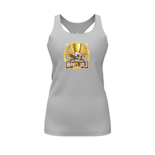 [FT0TRBGY-FYS-LOGO1] Decker Racerback Tank Top (Female Youth S, Gray, Logo 1)