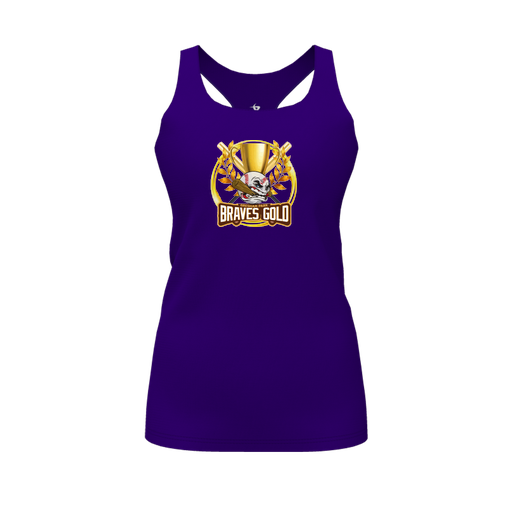 [CUS-DFW-RCBK-PER-PUR-FYS-LOGO1] Racerback Tank Top (Female Youth S, Purple, Logo 1)