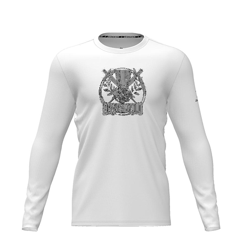[CUS-DRIF-TEES-PER-CNK-LSL-WHT-YXS-LOGO1] Dri Fit Performance T-Shirt (Youth XS, White, Logo 1, Long Sleeve)