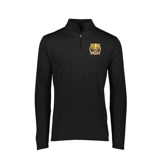 [2787.080.XS-LOGO1] Ladies Dri Fit 1/4 Zip Shirt (Female Adult XS, Black, Logo 1)