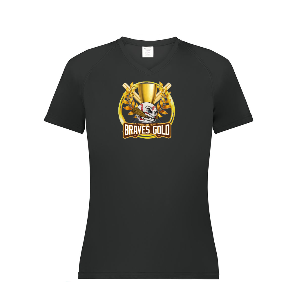 Ladies Smooth Sport V-Neck T-Shirt