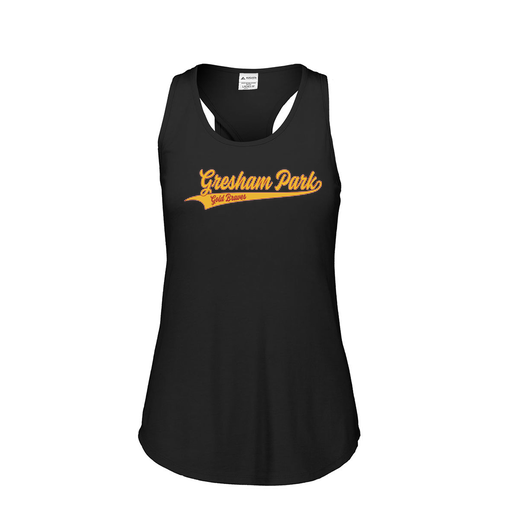 [FT0TUBBK-FAS-LOGO2] Ladies Tri Blend Tank Top (Female Adult S, Black, Logo 2)
