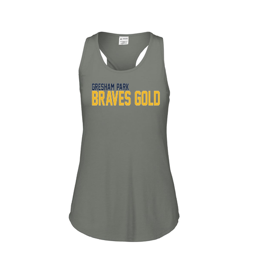 [FT0TUBGY-FAS-LOGO3] Ladies Tri Blend Tank Top (Female Adult S, Gray, Logo 3)