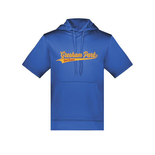 [6871.060.S-LOGO2] Men's Dri Fit Short Sleeve Hoodie (Adult S, Royal, Logo 2)