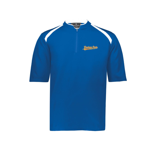 [229581-AS-RYL-LOGO2] Men's Dugout Short Sleeve Pullover (Adult S, Royal, Logo 2)