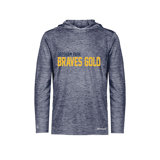 [FOLHCGNV-YS-LOGO3] Decker Youth Charge Hoodie (Youth S, Navy, Logo 3)