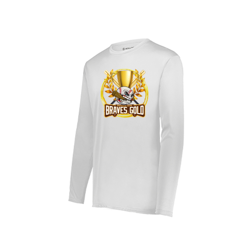 [222822.005.XS-LOGO1] Men's LS Smooth Sport Shirt (Adult XS, White, Logo 1)
