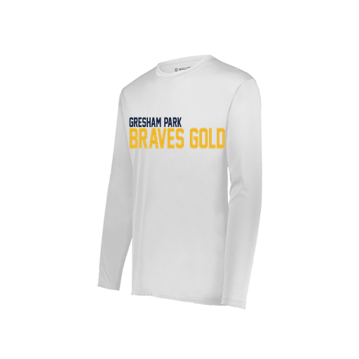 [222822.005.XS-LOGO3] Men's LS Smooth Sport Shirt (Adult XS, White, Logo 3)