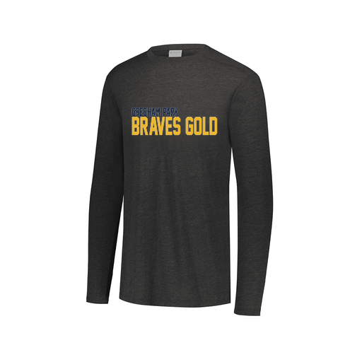 [FTLCUBBK-AXS-LOGO3] Decker Men's Tri-Blend T-Shirt - Long Sleeve (Adult XS, Black, Logo 3)