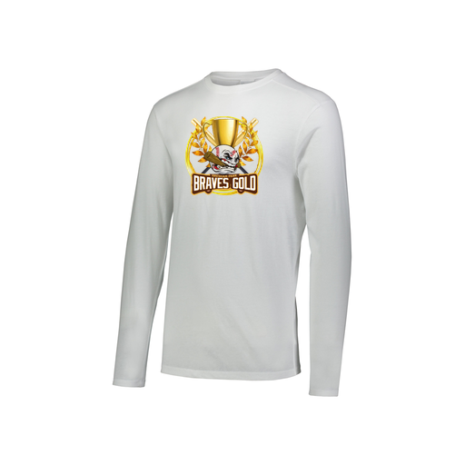 [3076.005.S-LOGO1] Youth LS Ultra-blend T-Shirt (Youth S, White, Logo 1)