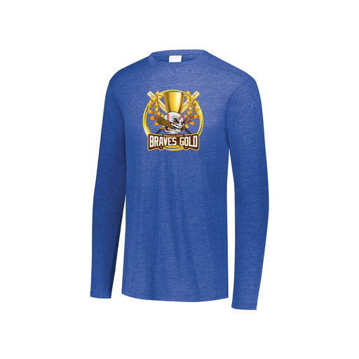 [3076.U55.S-LOGO1] Youth LS Ultra-blend T-Shirt (Youth S, Royal, Logo 1)