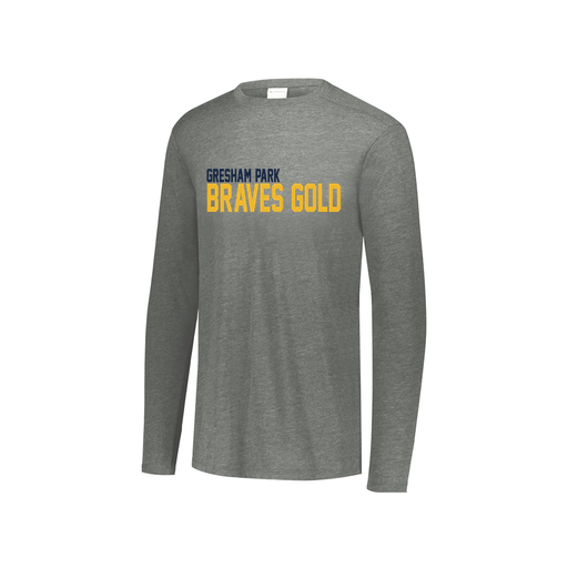 [FTLCUBGY-YS-LOGO3] Youth LS Ultra-blend T-Shirt (Youth S, Gray, Logo 3)