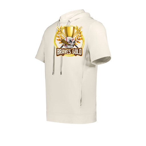 [222605-WHT-YS-LOGO1] YOUTH VENTURA SOFT KNIT SHORT SLEEVE HOODIE (Youth S, White, Logo 1)