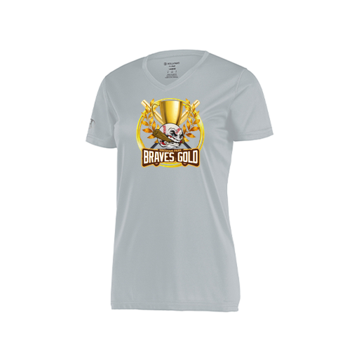 [222820.099.S-LOGO1] Ladies Movement Dri Fit Shirt (Female Adult S, Silver, Logo 1)