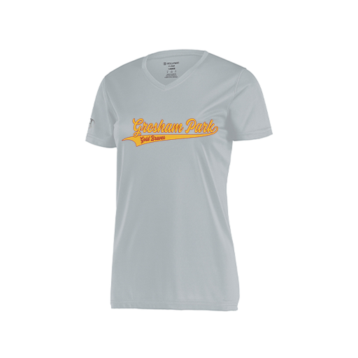 [222820.099.S-LOGO2] Ladies Movement Dri Fit Shirt (Female Adult S, Silver, Logo 2)