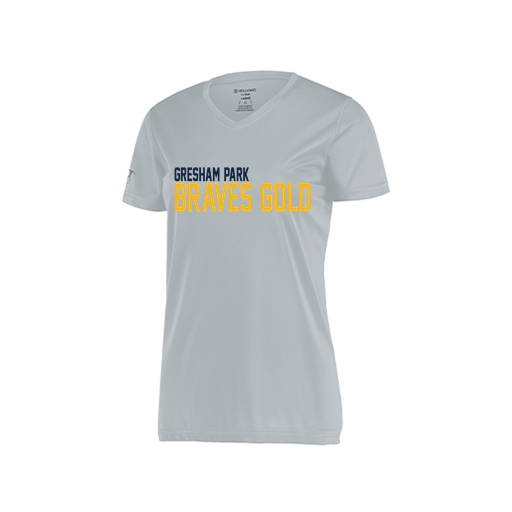[222820.099.S-LOGO3] Ladies Movement Dri Fit Shirt (Female Adult S, Silver, Logo 3)